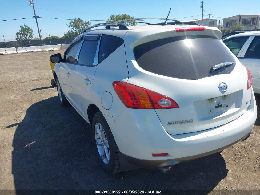 2009 Nissan Murano S/Sl VIN: JN8AZ18U39W024654 Lot: 39580122