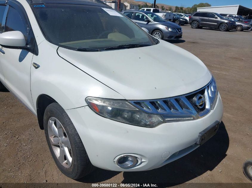 2009 Nissan Murano S/Sl VIN: JN8AZ18U39W024654 Lot: 39580122