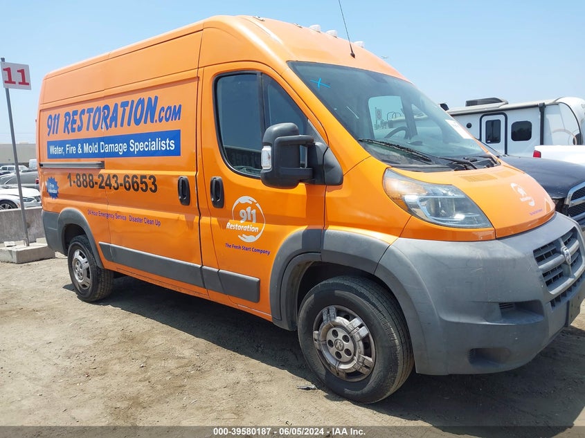 2014 Ram Promaster 2500 High Roof VIN: 3C6TRVCG6EE114244 Lot: 39580187