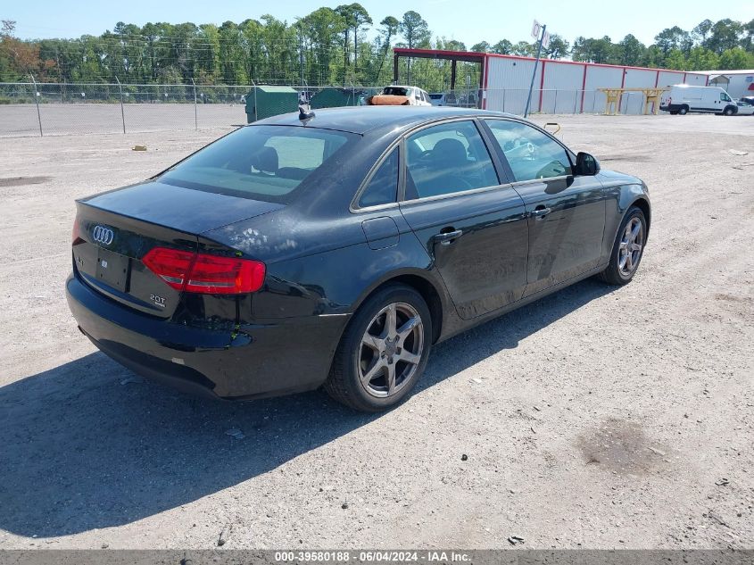 2009 Audi A4 2.0T Premium VIN: WAULF78K59A138583 Lot: 39580188