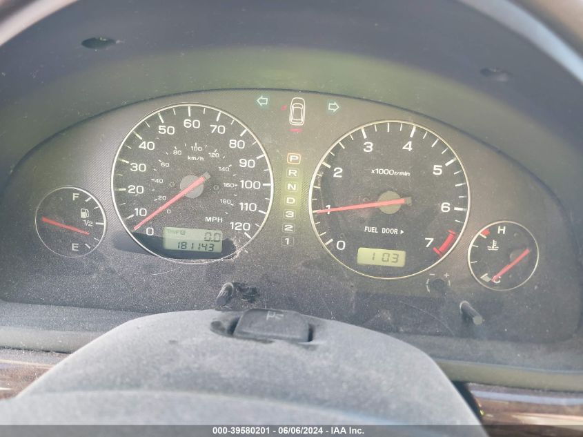 2003 Subaru Outback H6-3.0 L.l. Bean Edition VIN: 4S3BH806537611979 Lot: 39580201