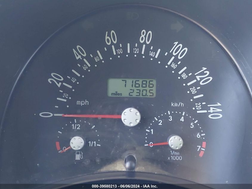 2000 Volkswagen New Beetle Gls VIN: 3VWCA21C2YM501637 Lot: 39580213