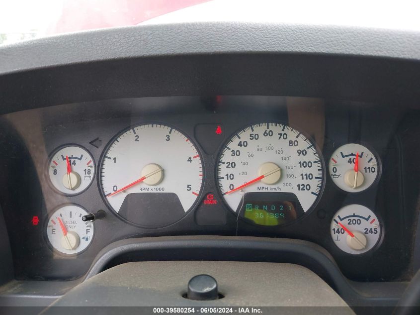 2006 Dodge Ram 2500 Slt/Trx4 Off Road/Sport/Power Wagon VIN: 1D7KS28CX6J240873 Lot: 39580254