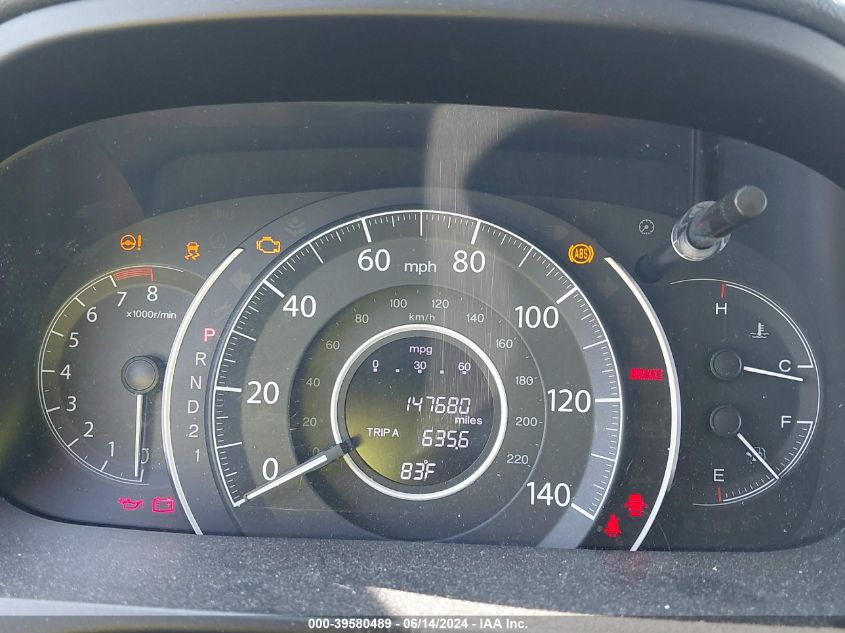 2013 Honda Cr-V Lx VIN: 2HKRM4H34DH687218 Lot: 39580489