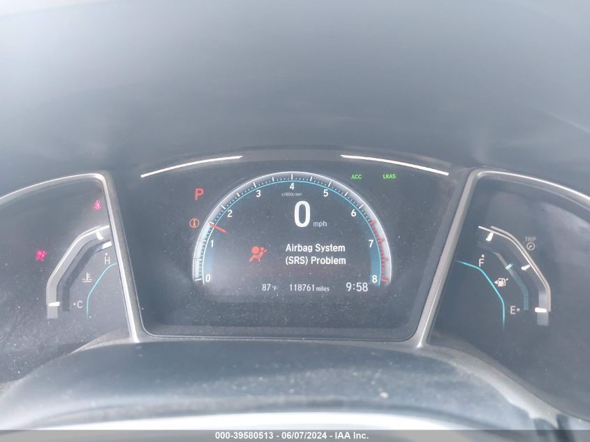 2020 Honda Civic Ex VIN: 19XFC1F31LE010928 Lot: 39580513