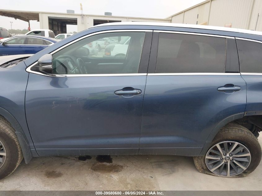 2017 Toyota Highlander Xle VIN: 5TDJZRFHXHS393591 Lot: 39580680