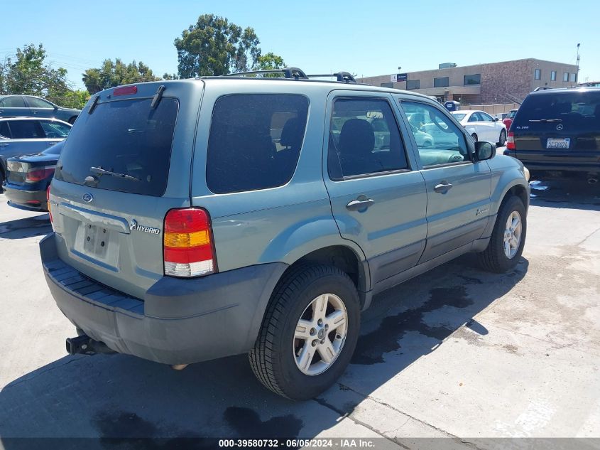 2006 Ford Escape Hybrid VIN: 1FMCU96H76KC81970 Lot: 39580732