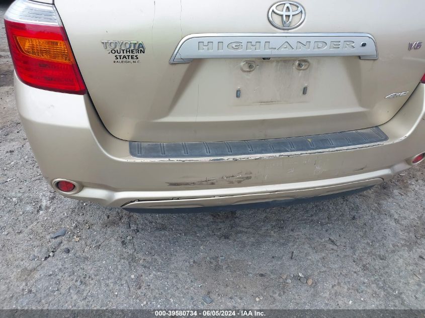 2008 Toyota Highlander Limited VIN: JTEES42A282108662 Lot: 39580734