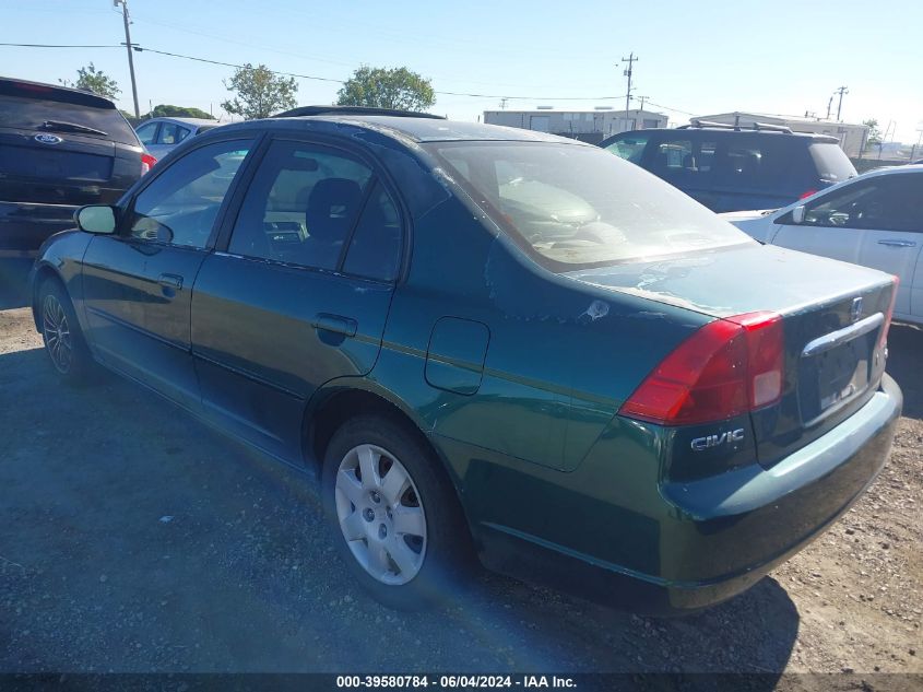 2002 Honda Civic Ex VIN: 2HGES26732H539597 Lot: 39580784