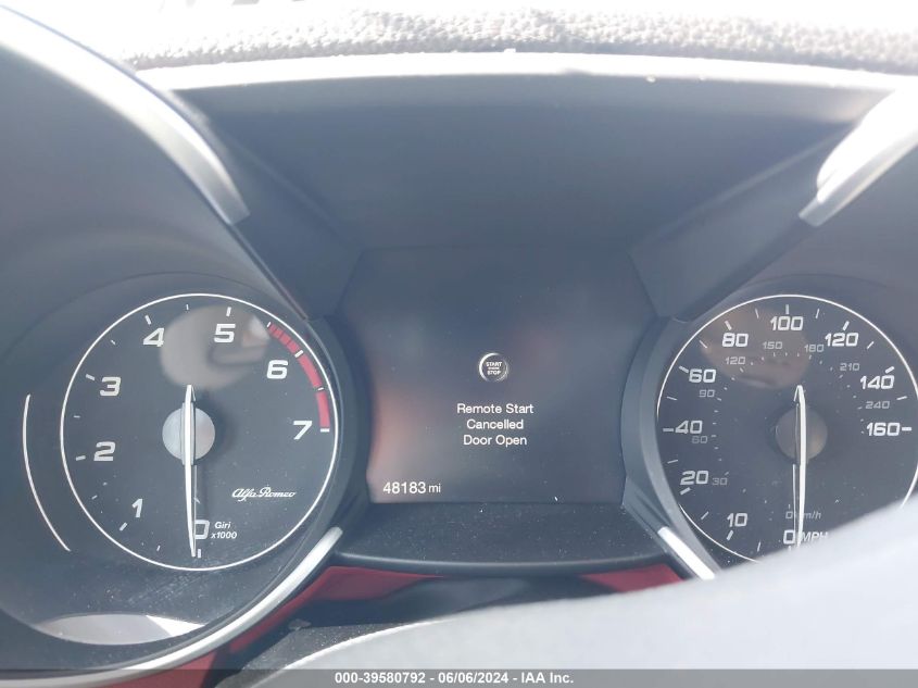 2019 Alfa Romeo Giulia Ti Sport Rwd VIN: ZARFAMBN1K7607922 Lot: 39580792