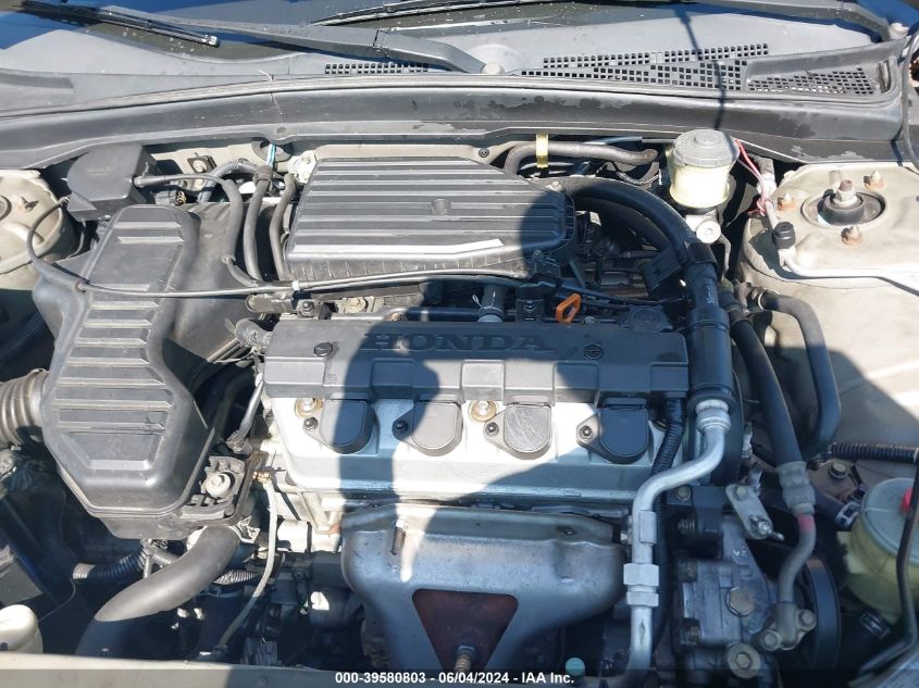 2003 Honda Civic Lx VIN: 2HGES16573H502854 Lot: 39580803