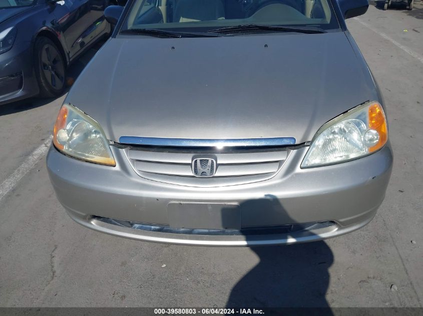 2003 Honda Civic Lx VIN: 2HGES16573H502854 Lot: 39580803