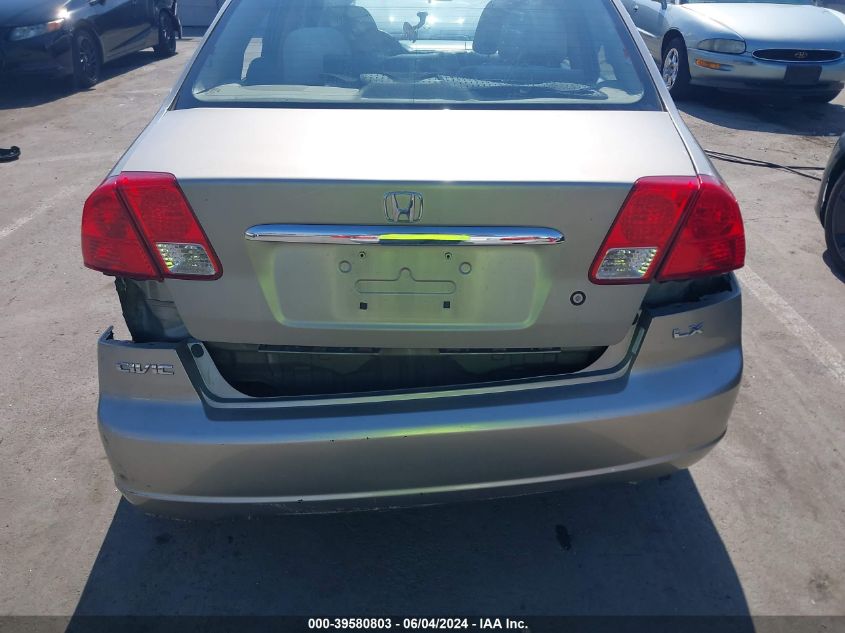 2003 Honda Civic Lx VIN: 2HGES16573H502854 Lot: 39580803