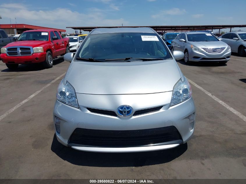 2012 Toyota Prius Four VIN: JTDKN3DU3C1480056 Lot: 39580822