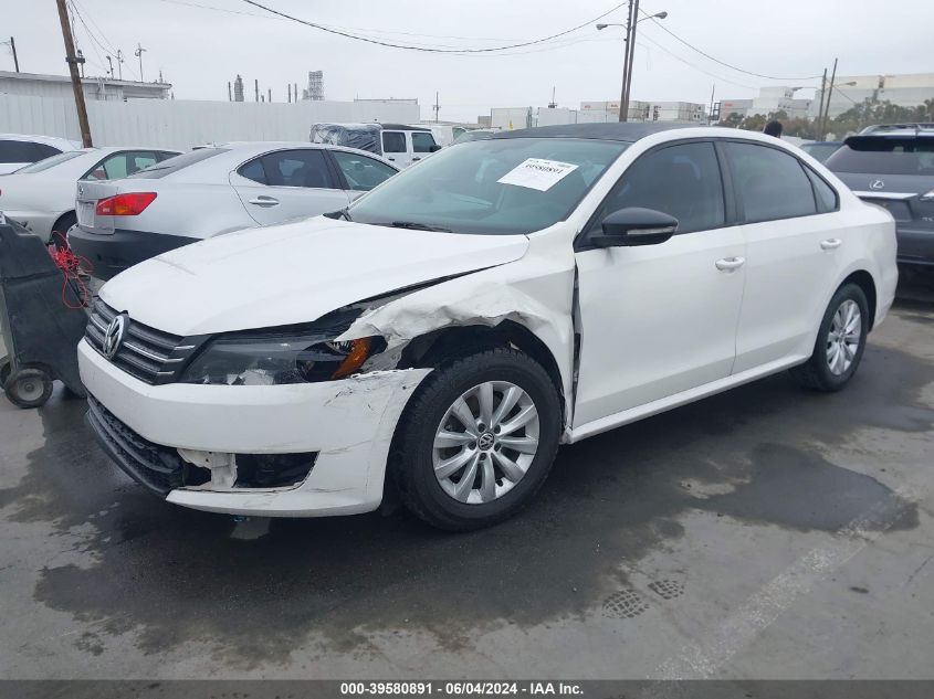 2012 Volkswagen Passat 2.5L S VIN: 1VWAP7A35CC085175 Lot: 39580891