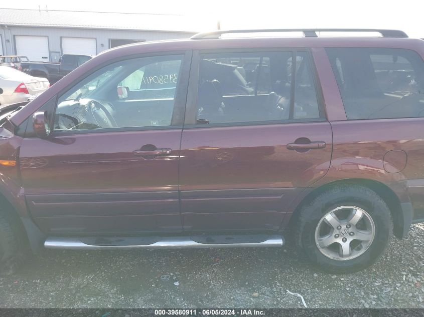 2007 Honda Pilot Ex-L VIN: 2HKYF18647H519288 Lot: 39580911