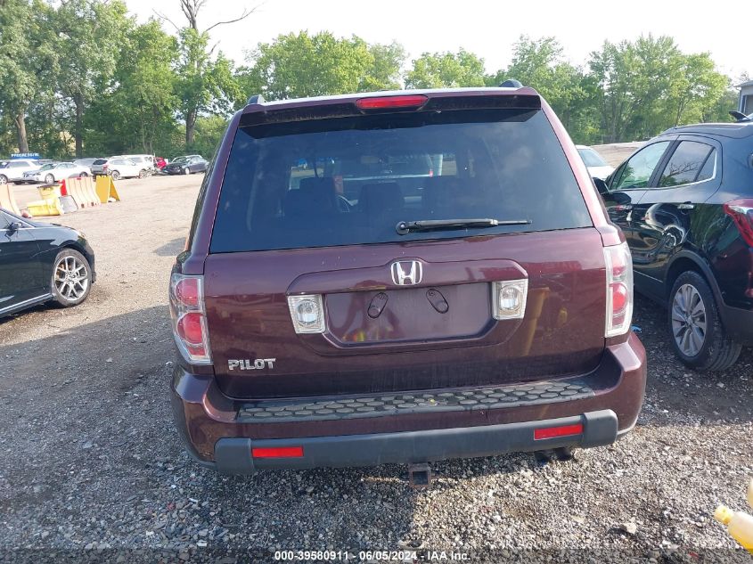 2007 Honda Pilot Ex-L VIN: 2HKYF18647H519288 Lot: 39580911