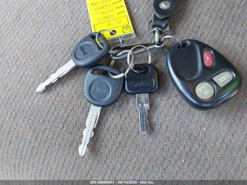 2000 GMC Sierra 1500 Sle VIN: 1GTEK14T3YE168577 Lot: 39580937