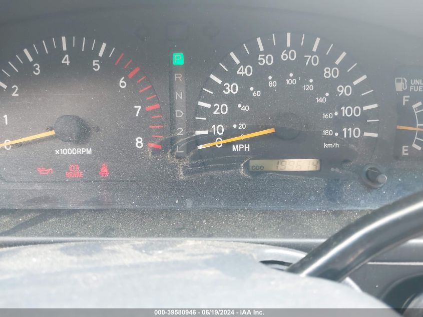 1998 Toyota Tacoma VIN: 4TAVL52N2WZ001363 Lot: 39580946