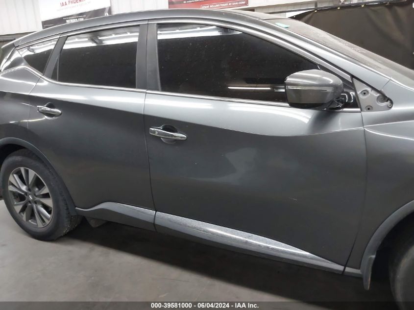 2015 Nissan Murano S VIN: 5N1AZ2MG4FN276735 Lot: 39581000