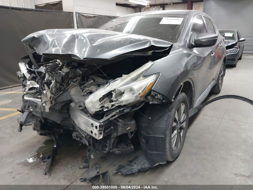 2015 Nissan Murano S VIN: 5N1AZ2MG4FN276735 Lot: 39581000