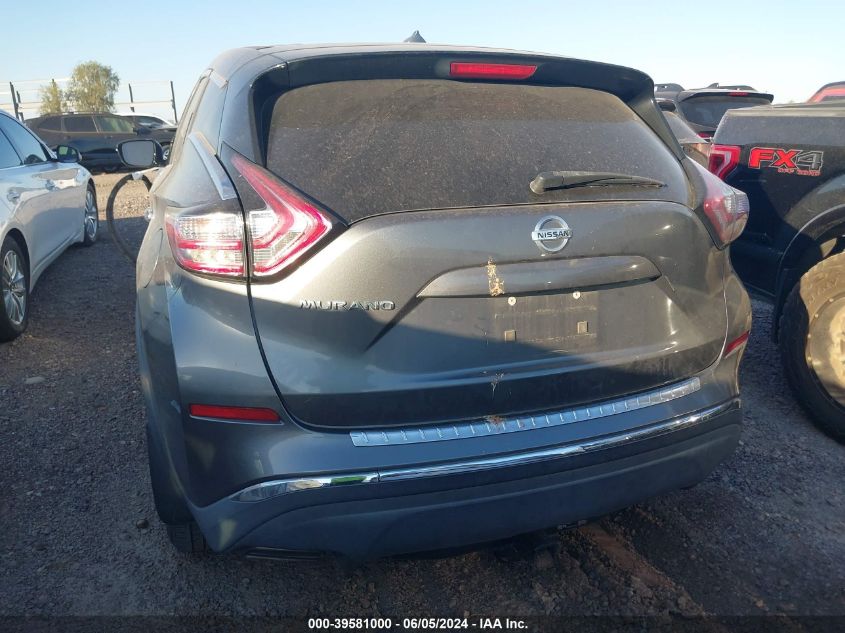 2015 Nissan Murano S VIN: 5N1AZ2MG4FN276735 Lot: 39581000