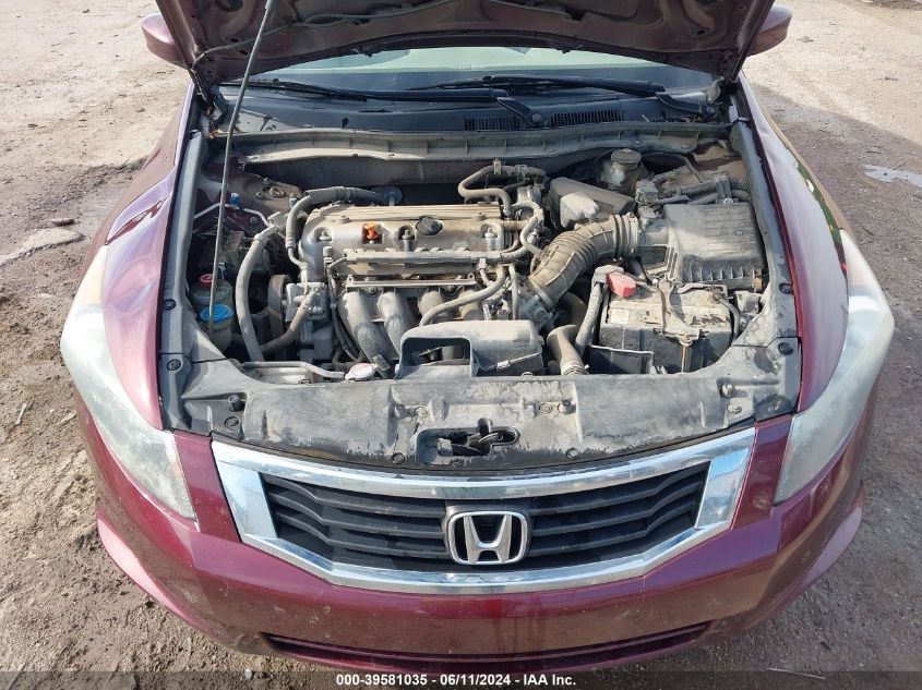 2010 Honda Accord 2.4 Lx VIN: 1HGCP2F36AA078852 Lot: 39581035