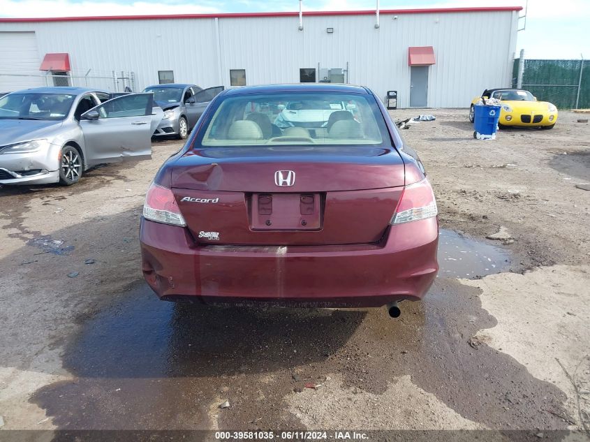 2010 Honda Accord 2.4 Lx VIN: 1HGCP2F36AA078852 Lot: 39581035