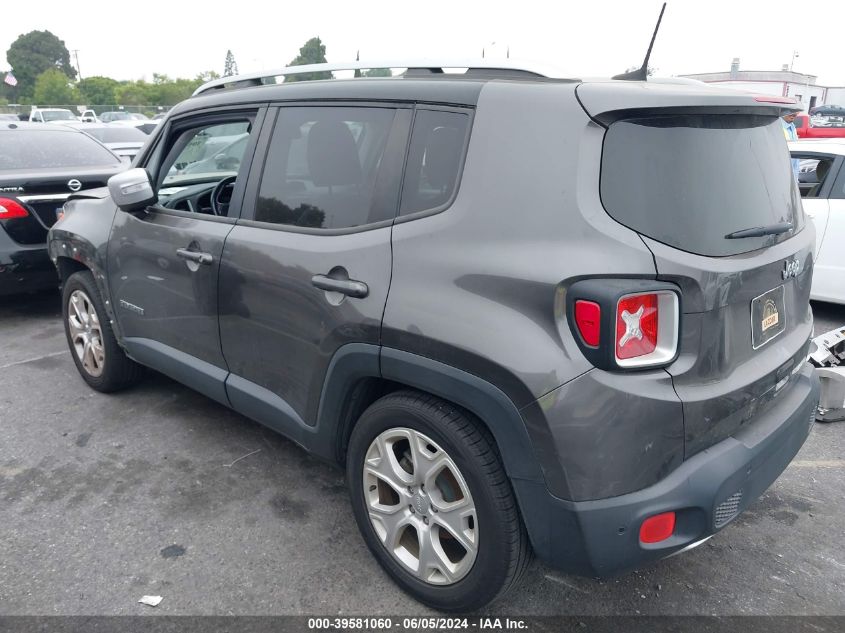 2018 Jeep Renegade Limited Fwd VIN: ZACCJADB9JPG68550 Lot: 39581060