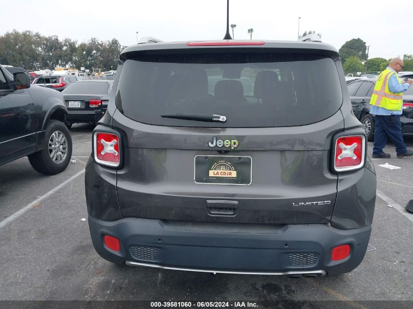 2018 Jeep Renegade Limited Fwd VIN: ZACCJADB9JPG68550 Lot: 39581060