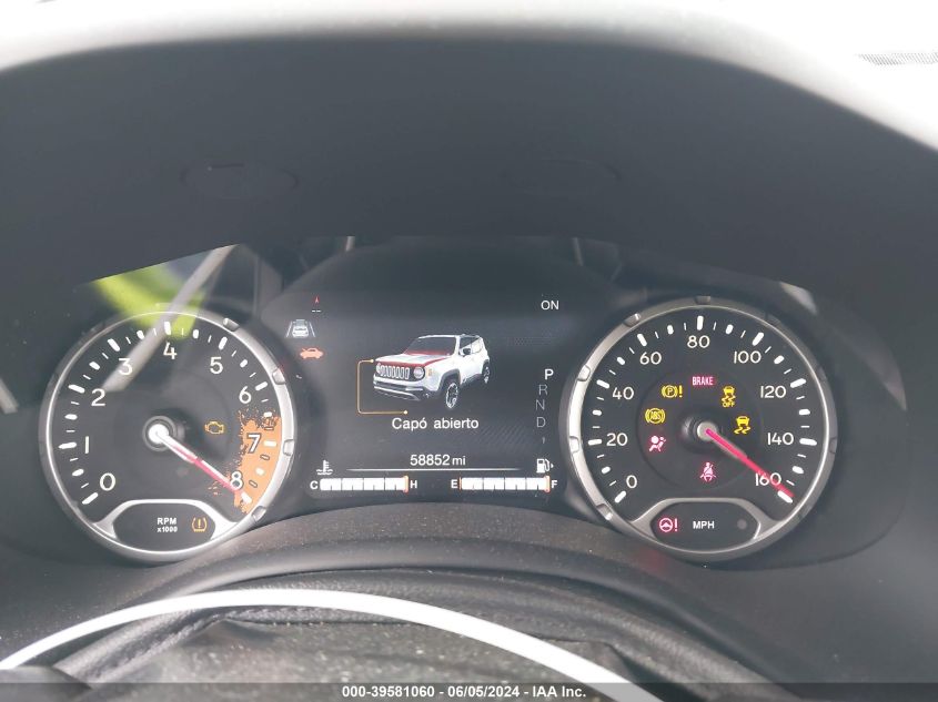 2018 Jeep Renegade Limited Fwd VIN: ZACCJADB9JPG68550 Lot: 39581060