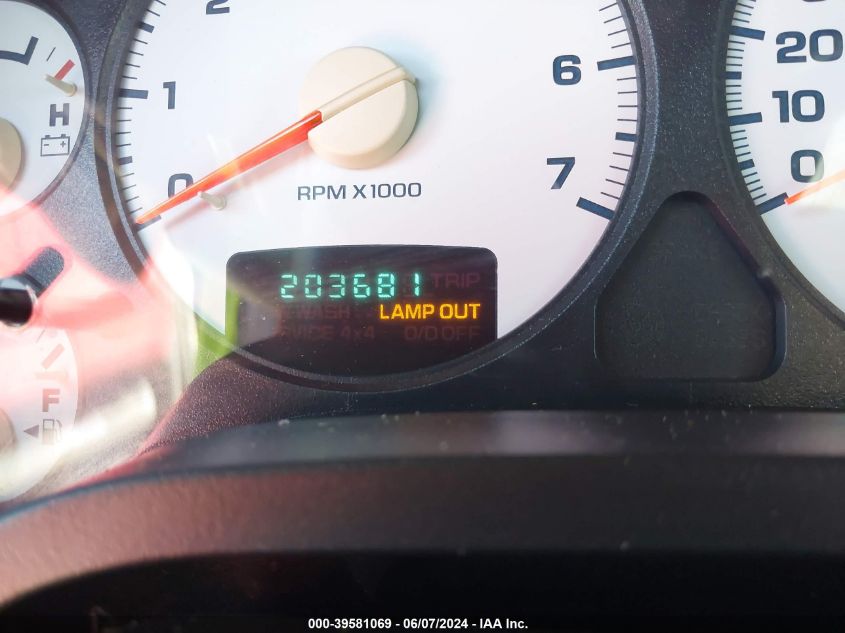 2003 Dodge Ram 1500 Slt/Laramie/St VIN: 1D7HA18N43S240088 Lot: 39581069