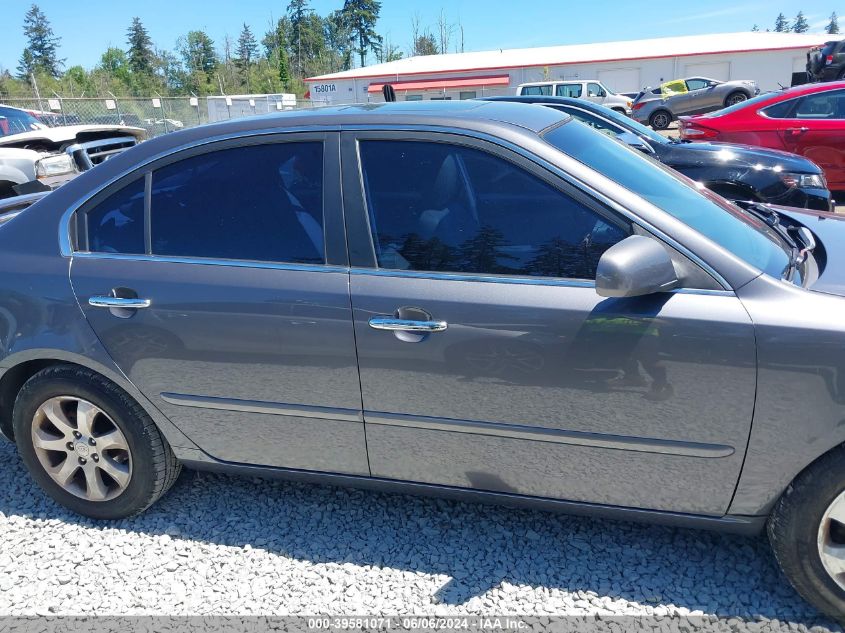 2007 Kia Optima Ex V6 VIN: KNAGE124375140530 Lot: 39581071