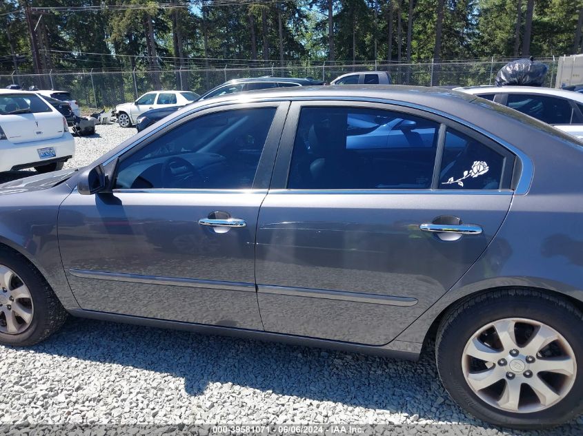 2007 Kia Optima Ex V6 VIN: KNAGE124375140530 Lot: 39581071