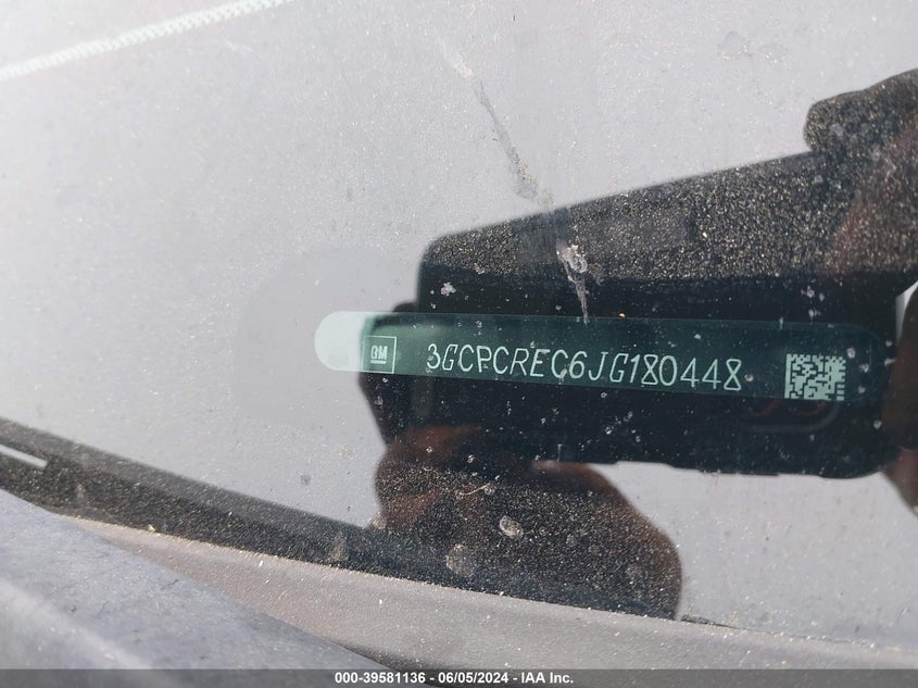 2018 Chevrolet Silverado 1500 1Lt VIN: 3GCPCREC6JG180448 Lot: 39581136