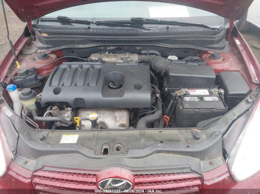 2010 Hyundai Accent VIN: KMHCN4AC6AU485782 Lot: 39581222