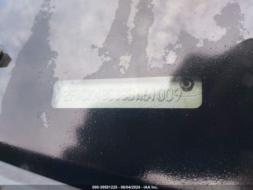 2008 Ford Edge Sel VIN: 2FMDK48C38BA61009 Lot: 39581225