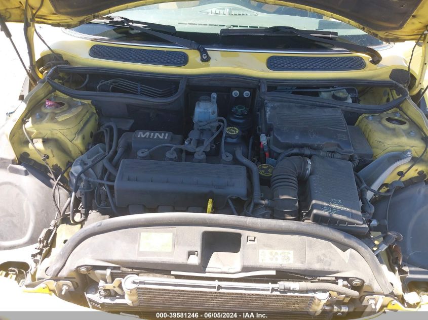 2004 Mini Cooper VIN: WMWRC33454TJ63078 Lot: 39581246