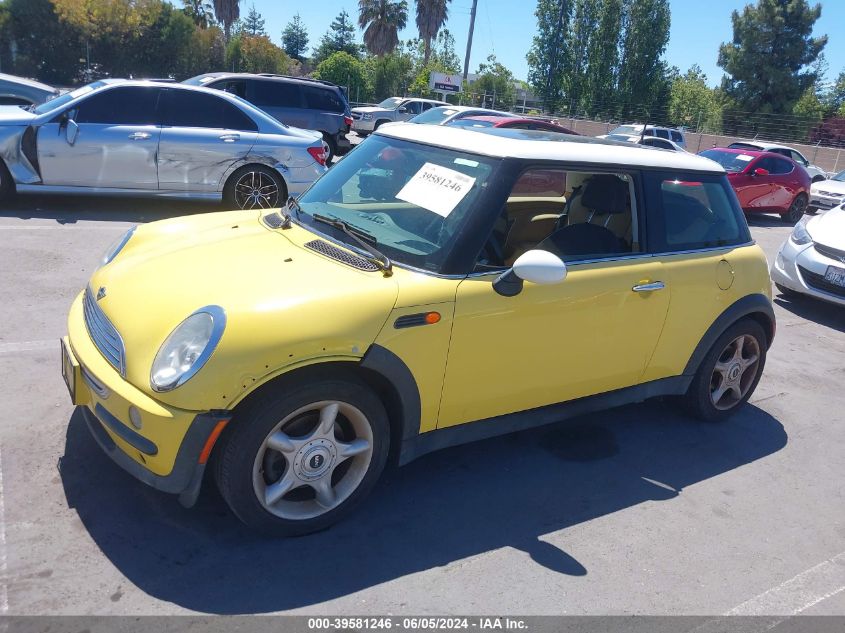 2004 Mini Cooper VIN: WMWRC33454TJ63078 Lot: 39581246