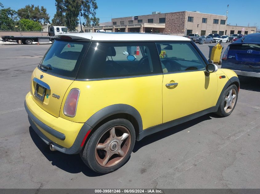 2004 Mini Cooper VIN: WMWRC33454TJ63078 Lot: 39581246