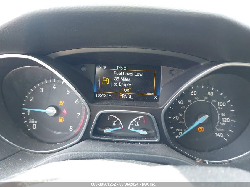 2016 Ford Focus Se VIN: 1FADP3F27GL291165 Lot: 39581252