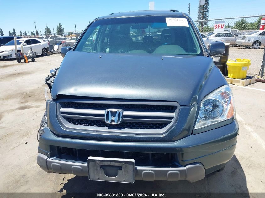 2005 Honda Pilot Ex-L VIN: 2HKYF18505H565706 Lot: 39581300