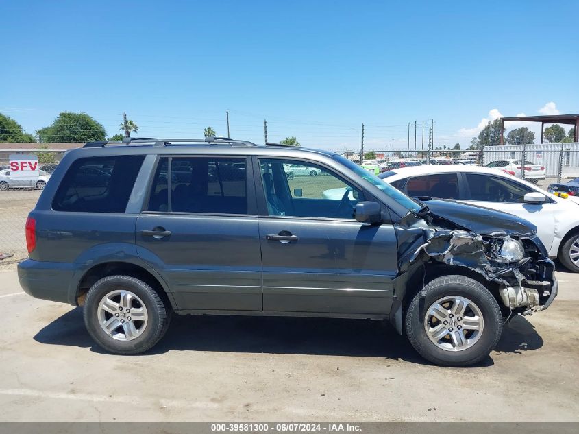 2005 Honda Pilot Ex-L VIN: 2HKYF18505H565706 Lot: 39581300