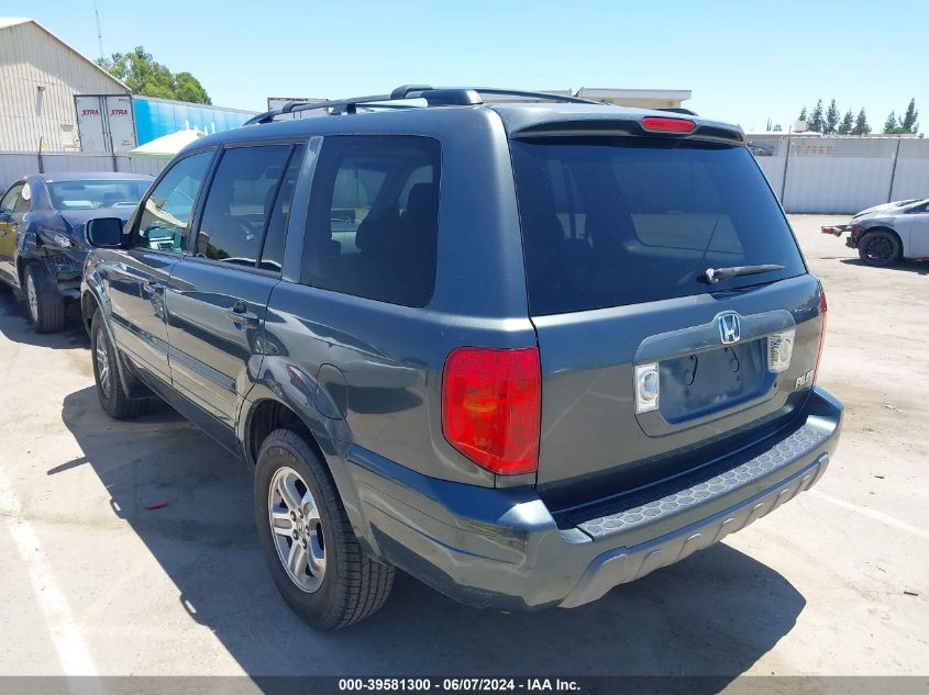 2005 Honda Pilot Ex-L VIN: 2HKYF18505H565706 Lot: 39581300