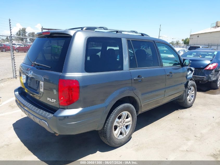 2005 Honda Pilot Ex-L VIN: 2HKYF18505H565706 Lot: 39581300