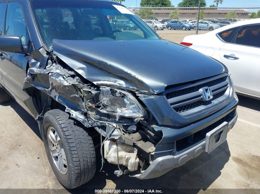 2005 Honda Pilot Ex-L VIN: 2HKYF18505H565706 Lot: 39581300