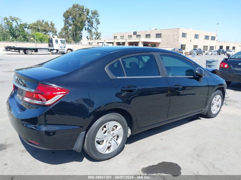 2013 Honda Civic Lx VIN: 19XFB2F56DE209274 Lot: 39581301