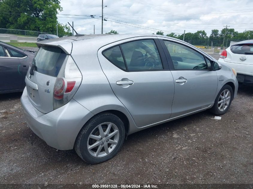 2012 Toyota Prius C Three VIN: JTDKDTB31C1525055 Lot: 39581328