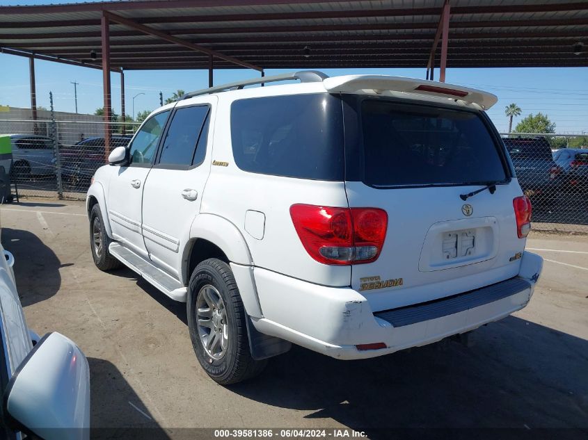 2005 Toyota Sequoia Limited V8 VIN: 5TDZT38A35S261849 Lot: 39581386