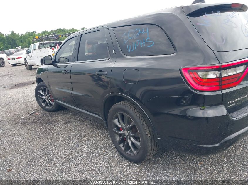 2017 Dodge Durango Gt Awd VIN: 1C4RDJDG1HC839982 Lot: 39581578